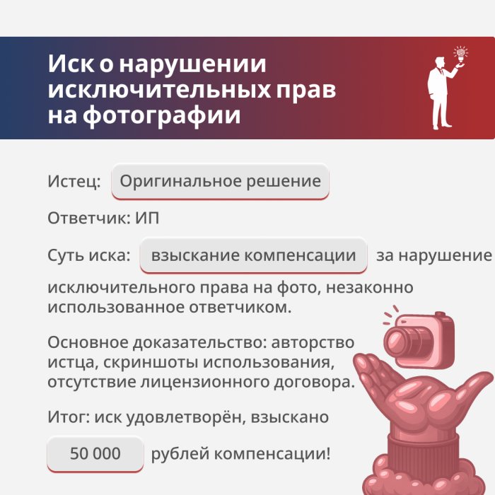Фотография за 50 тысяч: компенсацию за незаконное использование